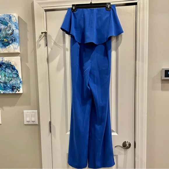 Sugar Lips Blue Elvie Strapless Jumpsuit Size XS - Picture 5 of 8